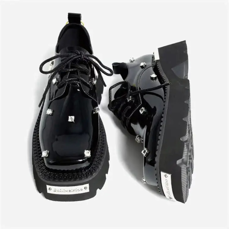 Women'S Shoes Casual Sneakers - 여성 로퍼 크리스탈 플랫폼 청키 메리
