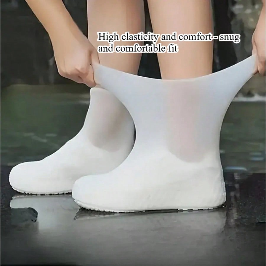 Women'S Shoes For Neuropathy - 1개입 라텍스 레인부츠 방수 신발 커버,