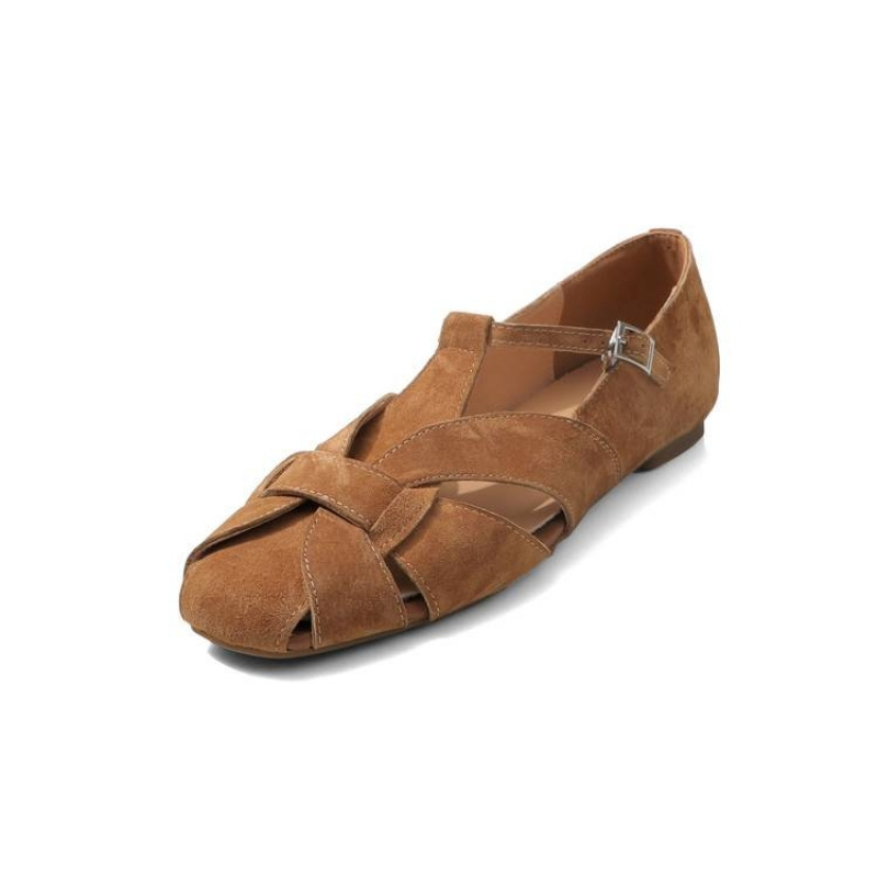 Women'S Shoes Wide Width - 편안한 레트로 통기성 경량 스퀘어 토