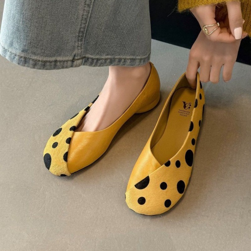 Women'S Shoes Yellow - 여성용 정품 가죽 스윗 스타일 옐로우