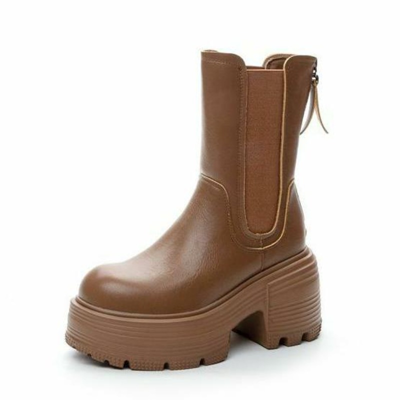 9cm 뉴 로마 정품 가죽 앵클 모터사이클 첼시 부티  - Women'S Shoes High Arch Support 리뷰 및 가격
