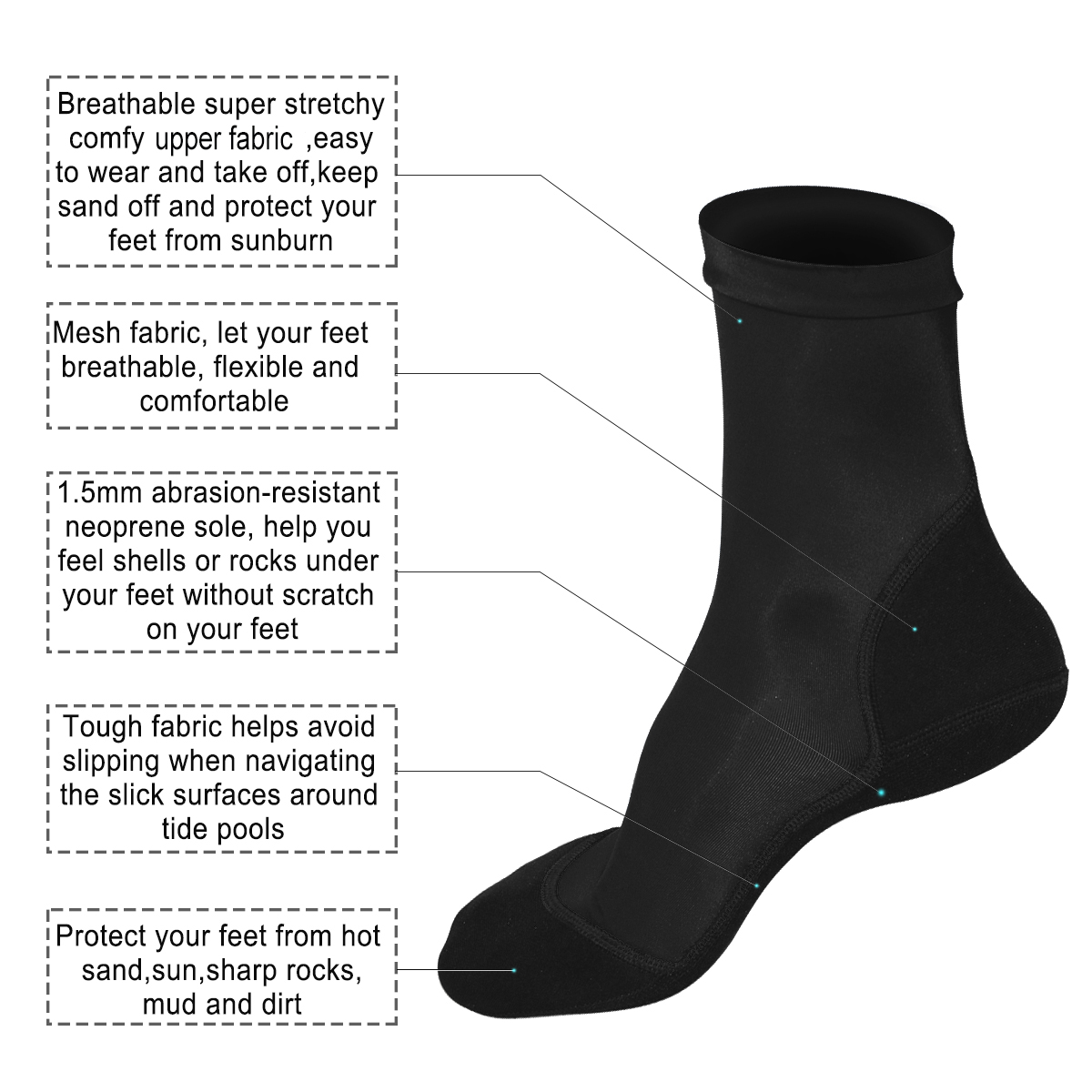 네오프렌 핀 양말, 모래 해변 배구 축구용 얇은 폴리에 - Women'S Shoes For Neuropathy 리뷰 및 가격