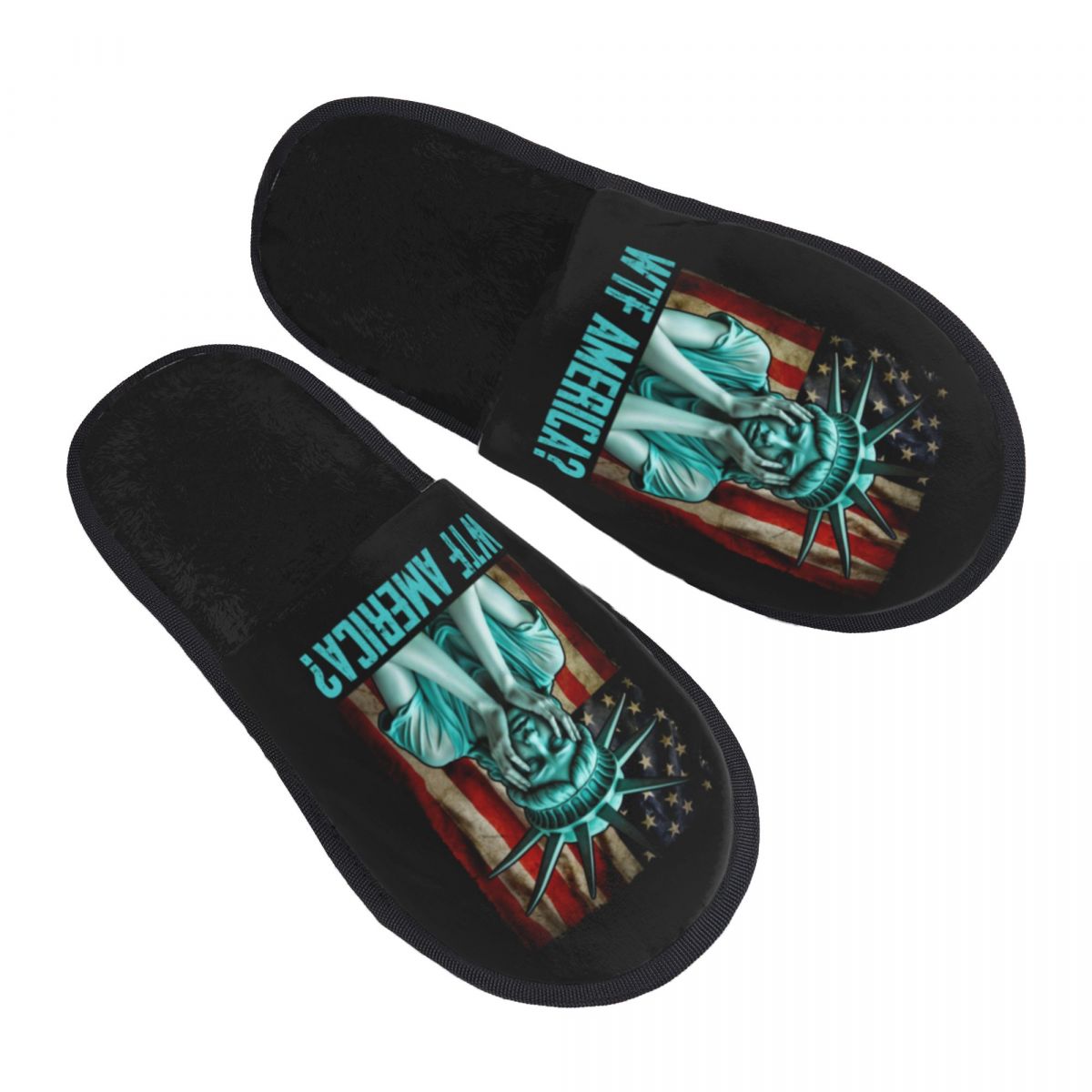 맞춤형 WTF 아메리카 우는 자유의 여신상 메모리폼 슬 - Women'S Shoes Liberty 리뷰 및 가격