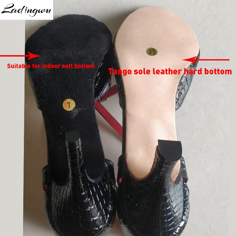 라틴 댄스 신발용 고무 밑창 볼룸 댄스 신발 탱고 볼룸 - Women'S Shoes For Neuropathy 리뷰 및 가격