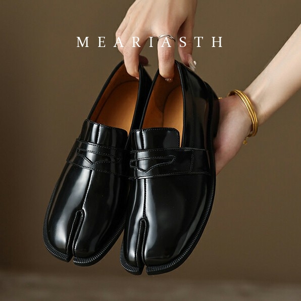 블랙 타비 슈즈 스플릿 토 패턴트 가죽 로퍼 여성용 논 - Women'S Shoes Wide Width 리뷰 및 가격