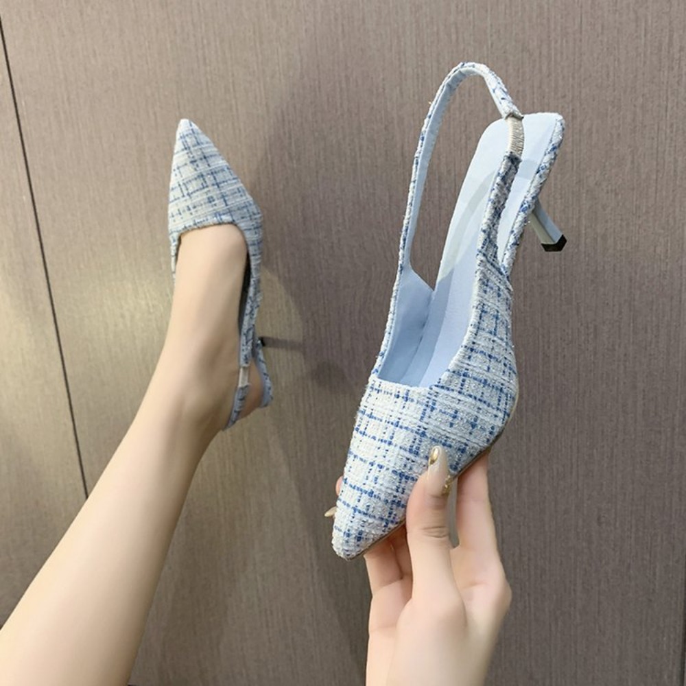 우아한 오피스 여성용 슬링백 스틸레토 슈즈 여름용 백리 - Women'S Shoes Popular 리뷰 및 가격