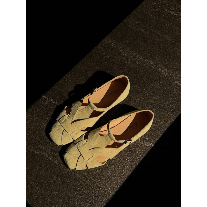 편안한 레트로 통기성 경량 스퀘어 토 빅사이즈 여성 와 - Women'S Shoes Wide Width 리뷰 및 가격