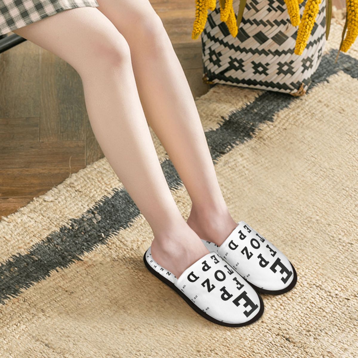 맞춤형 스넬렌 시력표 메모리폼 슬리퍼 여성용 부드럽고  - Women Shoes Chart Size 리뷰 및 가격