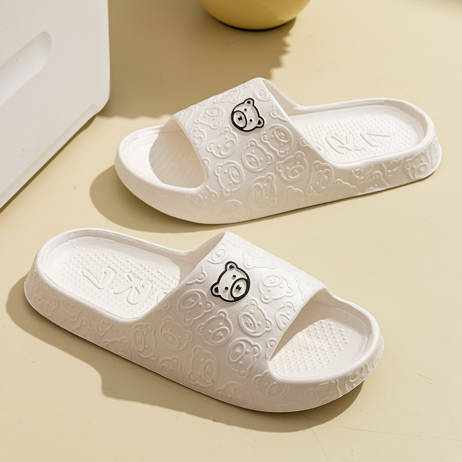 인쇄 귀여운 곰 여성 슬리퍼 여름 실내 부드러운 만화  - Women'S Shoes For Neuropathy 리뷰 및 가격