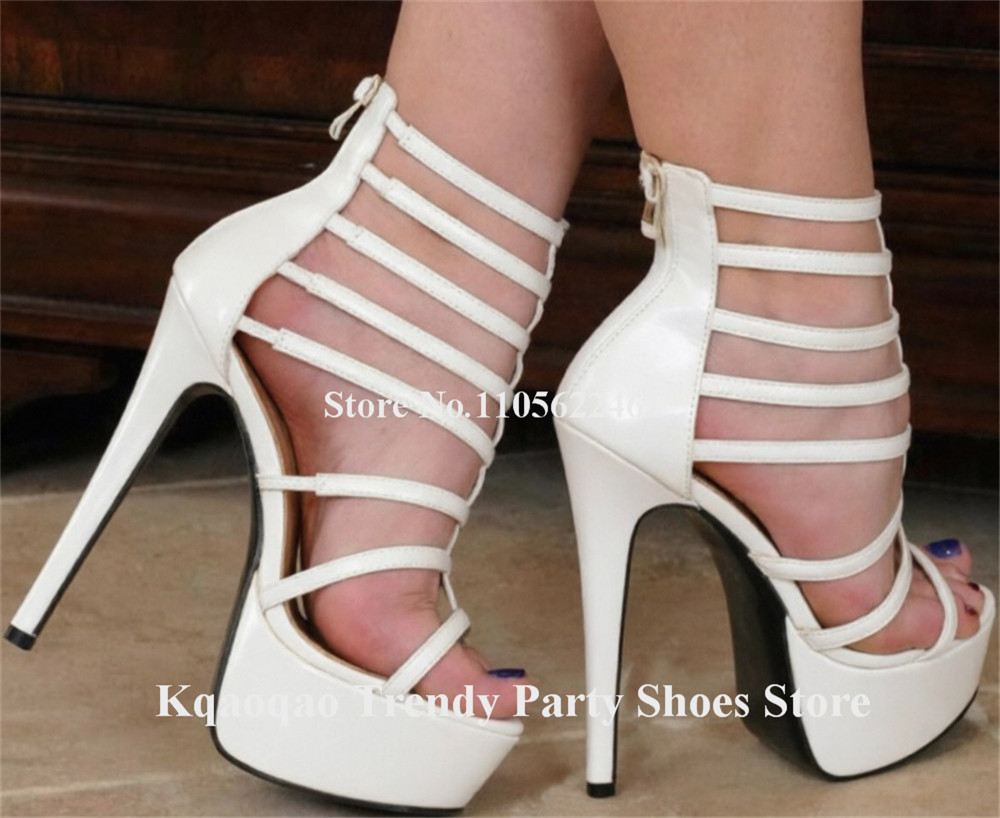 Kqaoqao 섹시 스트랩 크로스 스틸레토 힐 샌들 옐 - Women'S Shoes Yellow 리뷰 및 가격